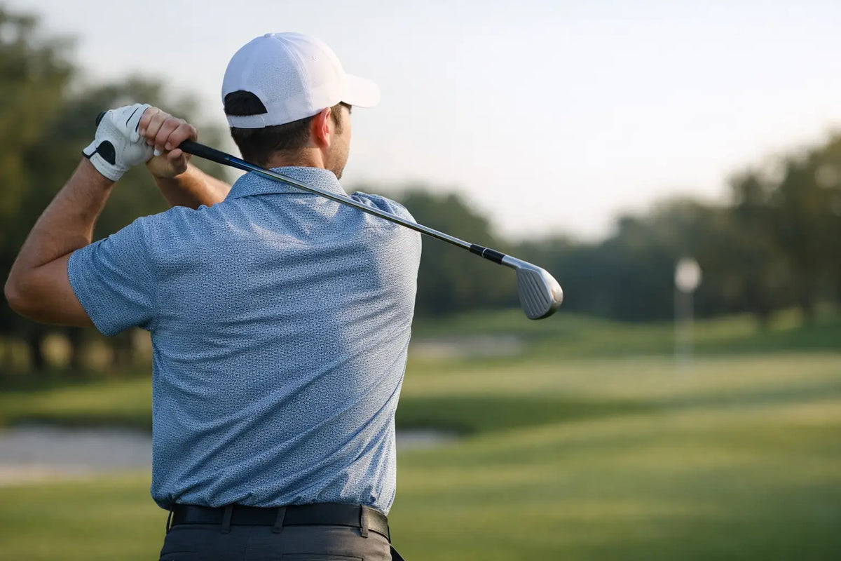 Textured Golf Button Up Shirts for Lefties