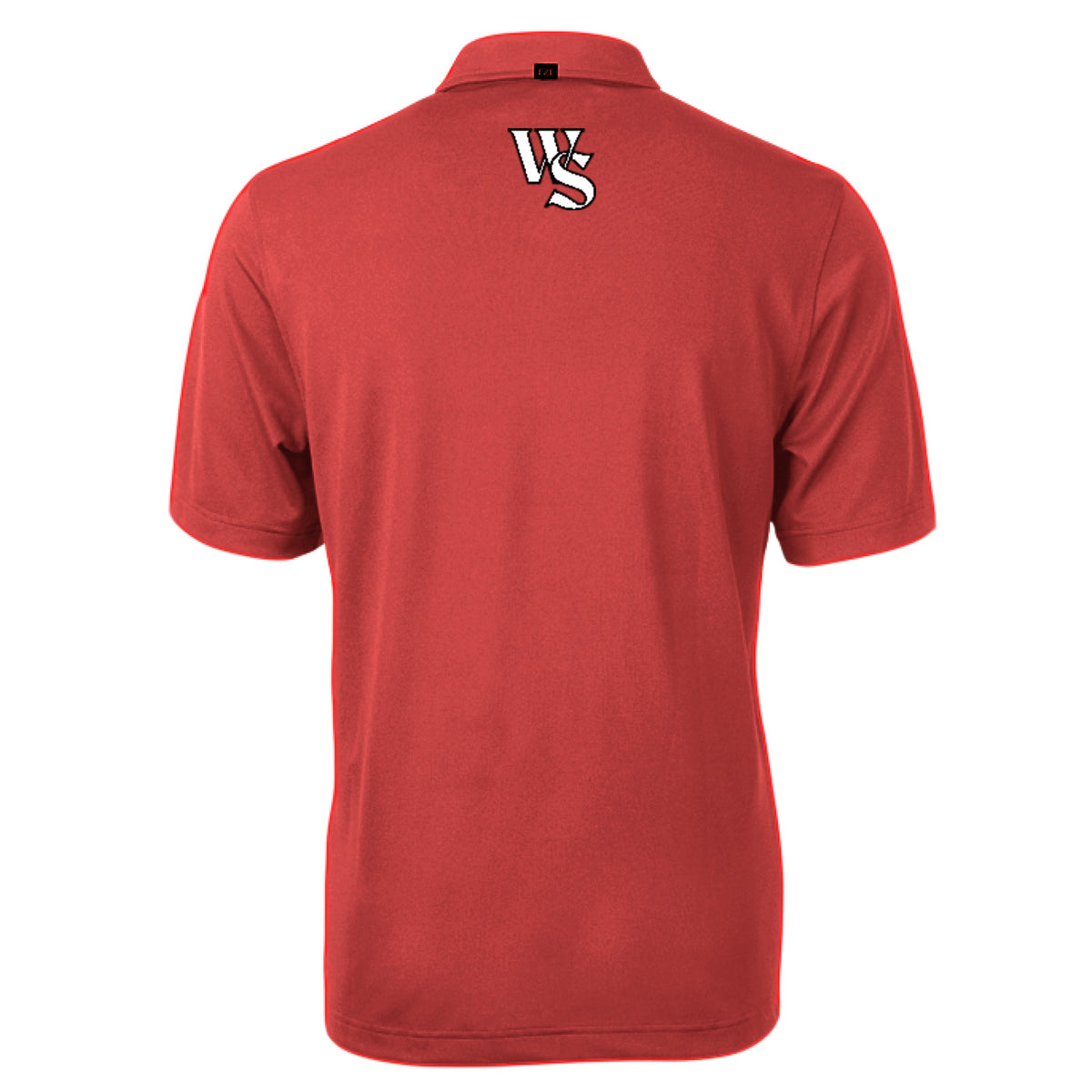 WS Logo Cutter & Buck Virtue Eco Piqué men's polo shirt sustainable golf wear with UPF 25+ and moisture-wicking fabric