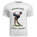Men's Sweet Swing T Shirt in grey, moisture-wicking, UV-protective sports tee for outdoor activities