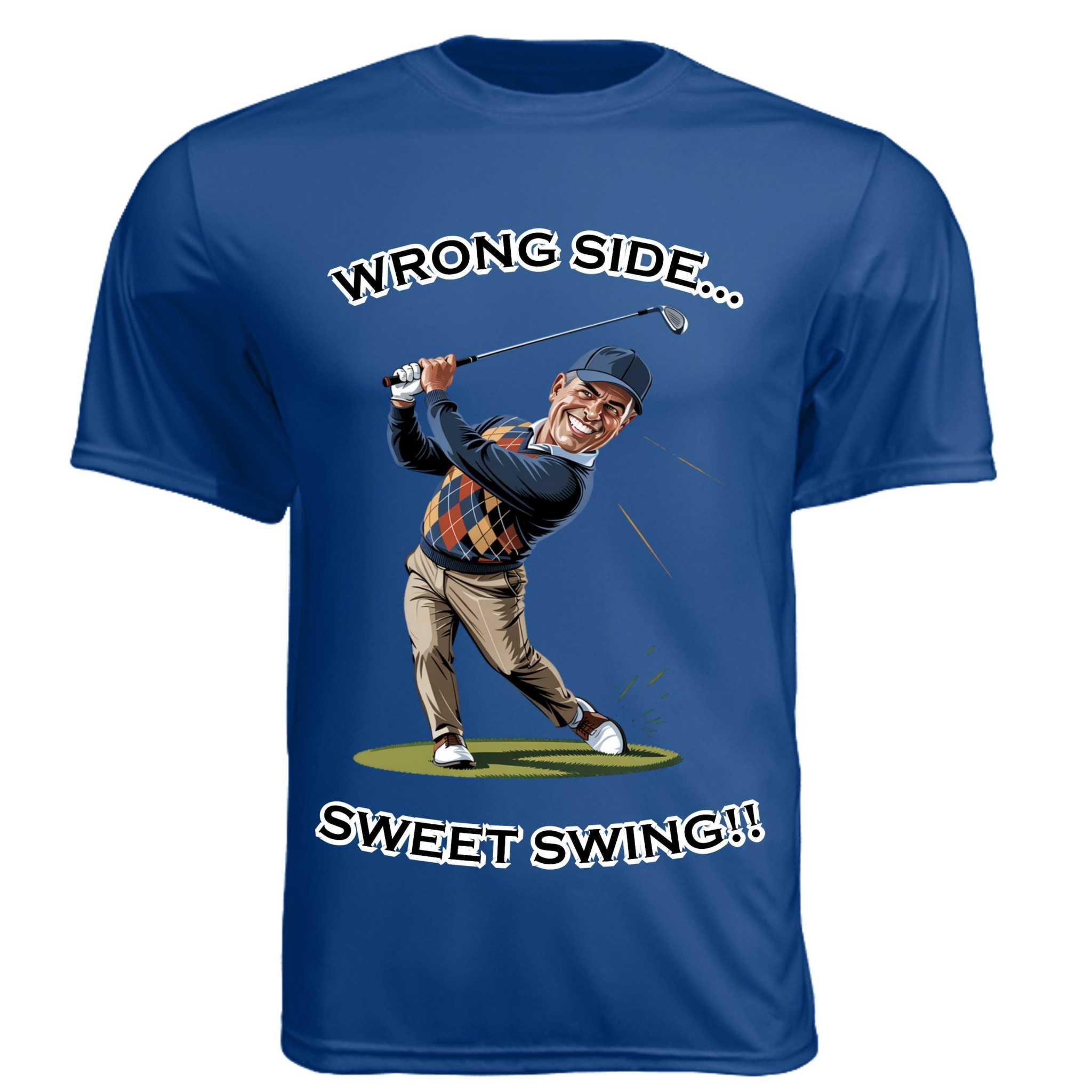 Men's Sweet Swing T Shirt in grey, moisture-wicking, UV-protective sports tee for outdoor activities